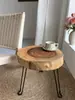Mesa de Centro Plegable de Madera Maciza, Mesa Pequeña Simple para Balcón Exterior, Mesa Baja Tatami para Sala de Estar, Mesa de Centro para Balcón