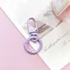 Macaron Cor Chaveiro DIY Jóias Acessórios Pingente Candy Color Porta Fivela Mola Anel Chaveiro Cor Pendurado Ornamentos