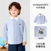 Promoção de CamisasCamisas Infantis Kaka Panda Roupas de Outono para Meninos Camisas Casuais para Meninas Tops de Bebê