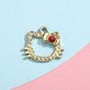 Colgante de Accesorios de Hello Kitty Gato Colgante Pequeño Aleación Diamante Accesorios de Joyería DIY Pulsera Ropa Material de Collar
