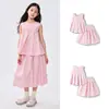 Conjunto de Verano Balabala para Niñas 2025 Nuevo Conjunto de Dos Piezas de Verano para Niños Mayores con Falda, Estilo Dulce