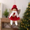 Nuevo producto superventas transfronterizo: Muñeca de tela de ángel, colgante de ángel de tela para decoración navideña, adorno colgante decorativo festivo