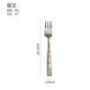 Juego de Cuchillo, Tenedor y Cuchara de Acero Inoxidable 201 con Diseño de Espiga de Trigo para Uso en Restaurante, Cuchillo de Bistec Estilo Occidental, Cuchara de Postre Creativa con Mango Cuadrado, Tenedor de Ensalada, Cuchara Nido de Pájaro