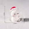 Decoraciones navideñas en miniatura con adorables cachorros y cerditos jugando en la nieve, accesorios para manualidades, mini figuras de escritorio