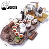 Bandeja de té para el hogar Mesa de té de madera Juego de Mar de Té grande de una sola pieza cuatro en uno soporte para estufa eléctrica automática generación