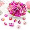 Pacote Aleatório de 10 Pulseiras Quentes de Venda Transfronteiriça com Contas Coloridas, Pingentes com Gotejamento de Óleo, Contas de Furo Grande, Acessórios Criativos para Pulseiras DIY