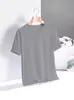 Camiseta de Gelo de Seda de Manga Curta para Homens de Comércio Exterior de Verão, Malha Colorida Sólida Tendência Solta Esportiva Secagem Rápida Tamanho Grande Gola Redonda