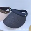 Sombrero Visera de Sol Estilo Nuevo de Verano Imitación Rafia Estilo de Diseño Ala Curva Hace que la Cara se Vea Más Pequeña Sombrero de Protección Solar Exterior Doble Capa Protección UV