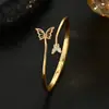 Pulsera de Mano Personalizada de Zirconia Micro-Pavé con Electrochapado de Oro Real para Mujer, Pulsera de Uñas de Mariposa con Letra H de Alta Gama, Pulsera de Lujo Accesible
