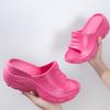 Pantuflas de caca antideslizantes de plataforma alta de suela gruesa para mujer 2025 verano nueva moda para exteriores playa playa vacaciones playa