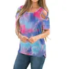 Amazon wish camiseta de moda casual suelta de manga corta con cuello redondo sin hombros transfronteriza para mujer ropa europea y americana top