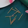 Electroforesis Alta Retención de Color DIY Estilo Antiguo Hecho a Mano 2*25mm Pasador de Resorte para Hanfu con Envoltura de Flor y Antenas de Mariposa
