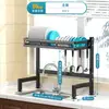Estante para Fregadero de Cocina de Acero Inoxidable Y*H304 a Prueba de Polvo Estante de Almacenamiento para Vajilla de Fregadero Fregadero para Lavar Platos Drenaje Multifuncional