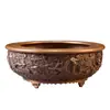 Patrón de Dragón de Cobre Morado Adorno de Cuenco del Tesoro de los Ocho Tesoros Recipiente de Cobre Artesanías de Cobre Decoración para el Hogar y la Oficina Regalo de Inauguración