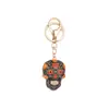 Nuevo Llavero de Esmalte de Calavera Mandala Color Colgante para Bolso de Halloween Colgante del Día de Muertos Pequeño Regalo