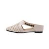 2025 Aumentar Altura en 5cm Dentro de 2025, Pantuflas Medias con Puntera Recortada Tejida, Ropa Exterior Transpirable con Falda, Sandalias de Suela Gruesa para Mujer, a la Moda