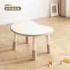 Mesa en Forma de Cacahuete, Mesa de Estudio de Altura Ajustable, Escritorio para el Hogar, Mesa y Sillas para Educación Temprana de Jardín de Infantes, Escritorio de Estudio, Mesa de Café