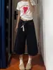 Pantalones Cropped Rectos Estilo Americano para Mujer, Jeans de Talla Grande Nuevos Primavera/Verano 2026, Pantalones Anchos Sueltos de Cintura Alta