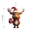Decoraciones Navideñas Colgante de Alce Figura de Dibujos Animados Acrílica Adorno de Regalo para Festival Nuevo Estilo Colgante Transfronterizo En Stock