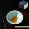 Taza de Té Maestra Fulu de Horno Ru Taza Individual Taza de Cerámica Taza de Uso Personal Taza de Calabaza Set de Té Kung Fu