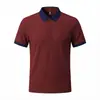 Desejo Cor Americano Bloqueio de Cores Lapela Manga Curta Time de Golfe Construção de Equipe Tamanho Plus Outdoor Respirável Roupas de Trabalho em Grupo Camisa Polo