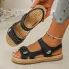 Sandálias de Grande Tamanho com Solado Grosso para Mulheres Comércio Exterior Novo Estilo 2026 Moda Esportiva Leves com Velcro Sandálias de Praia
