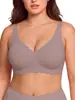 Lingerie de melhor venda transfronteiriça da Amazon europeia e americana para seios grandes, design ondulado moderno, sutiã plus size, push-up e anti-queda para mulheres