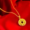 Collar Colgante con Hebilla de Seguridad Chapada en Oro de Latón de Lujo Ligero y Boutique de Gama Alta para Hombres y Mujeres Venta Caliente en Transmisiones en Vivo de Douyin Xiaohongshu
