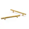 Mueble Minimalista Moderno Cajón Gabinete Tirador Pequeño Acero Inoxidable 201 Forma de T Dorado Tirador de Puerta de Zapatero Armario Tirador