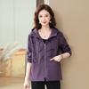 Moletom de Primavera e Outono para Mãe com Estampa, Blusa Fashionável Solta de Manga Longa para Mulheres de Meia-idade e Idosas, Casaco para 40-50 Anos