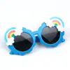Óculos de Sol Infantis Novos de Silicone Polarizados Proteção UV 3-8 Anos Meninos e Meninas Nuvem Arco-Íris Óculos Estilosos