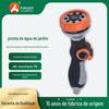 Pistola de água para lavagem de carro nova transfronteiriça, bico spray de polegar, pistola de água com cola de oito funções, pistola de spray integrada tipo bico de mamadeira