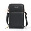 2020 nuevo bolso pequeño de hombro sencillo de moda de color sólido multifuncional de gran capacidad, bolso cruzado para teléfono con pantalla táctil para mujer