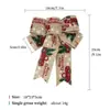 Tela de Lino Transfronteriza Cuadros Negros y Rojos Lazo Árbol de Navidad DIY Accesorios Hechos a Mano Colgante Decoración