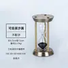 Reloj de Arena de Punto Adornos Creativos Accesorios para el Hogar de Alta Gama Mini Temporizador de Reloj de Arena Metálico para Oficina