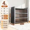 Armário de Armazenamento de Aço Prateleira de Armazenamento Doméstico Estante de Livros para Quarto Armário de Armazenamento Multi-Camadas de Piso para Varanda com Porta Armário de Armazenamento para Sala de Estar