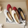 Zapatos Planos Weiwai Girl 8388-6 Estilo Francés Lazo Suave Punta Baja, Zapatos Planos de Ballet Redondos para Mujer