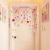 Cortina de Puerta Rosa Femenina Corazón Lazo Cortina para el Hogar Cortina para Dormitorio Princesa Corazón Cortina de Puerta Hermosa Cortina Mágica para Puerta Cortina de Partición