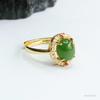Anillo de Jade Hetian Natural de Guan Yu Anillo de Dedo de Jaspe Verde Espinaca para Mujer Jade al por Mayor Dropshipping S4012010
