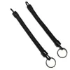 En Stock Venta al por Mayor Cuerda Elástica Metálica Llavero Plástico Negro Elástico Retráctil Correa para Teléfono Llavero para Coche Antiperdida