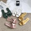 Sandálias de celebridade da internet femininas moda verão outerwear 2019 novo estilo coreano versátil sapatos baixos cruzados sapatos da moda ins