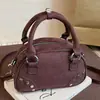 Bolso Pequeño Retro de Mano para Mujer 2025 Nuevo Bolso de Bolos de Gama Alta de Nicho Bolso de Hombro Único Cruzado de Moda