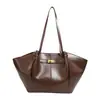 Bolsa Tote Grande Capacidade Verão 2026 para Ir ao Trabalho Feminina Nova Moda Estilo Coreano Bolsa de Ombro Simples Casual Feminina