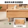 Mesa de centro para sala de estar, apartamento pequeno, novo modelo 2025, estilo madeira natural, simples moderna, adequada para moradia alugada, mesa de chá para sofá