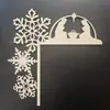 Decoración de Pared Navideña Nueva para Amazon Transfronterizo Colgante de Puerta Esquina de Puerta Jesús de Navidad Llegó a Casa Decoración