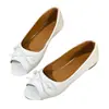 Comércio Exterior Transfronteiriço Plus Size Primavera/Outono 2026 Novo Estilo Sapatos Rasos Femininos Peep-toe, Sapatos de Moda Europeus e Americanos com Laço