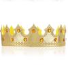 Carnaval Navidad Fiesta Infantil Peluca Adhesivo Diamante Franela Diamante Oro Adulto Rey Corona