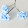Rosa de Diamante Simulada com 3 Cabeças, Rosa de Haste Única, Decoração de Casa de Primavera, Adereços para Fotografia de Casamento, Flor Decorativa