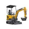 Mini escavadeira 1,5 toneladas para pomares agrícolas, 1,8 toneladas para engenharia, 2 toneladas com motor Kubota