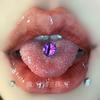 Piercing na língua prego de língua garota quente anel na língua série de piercings na língua olho fábrica de piercings Amazon quente fabricante de cabeça redonda